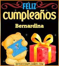 GIF Tarjetas animadas de cumpleaños Bernardina
